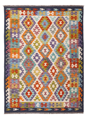 Kelim Carpet - Splash - 174 x 127 cm - flerfarvet