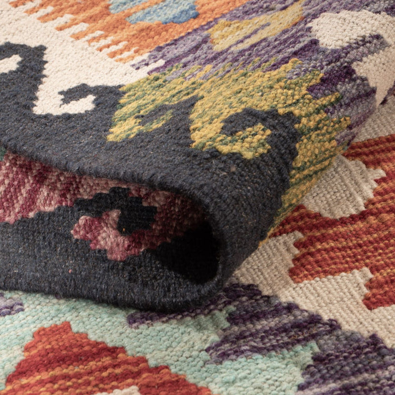 Kelim Carpet - Splash - 174 x 127 cm - flerfarvet