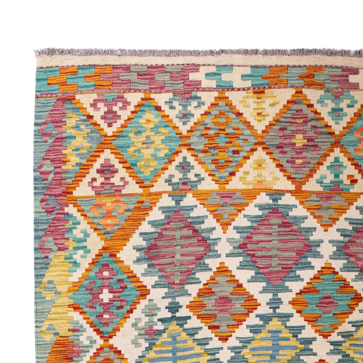 Kelim Carpet - Splash - 298 x 198 cm - flerfarvet