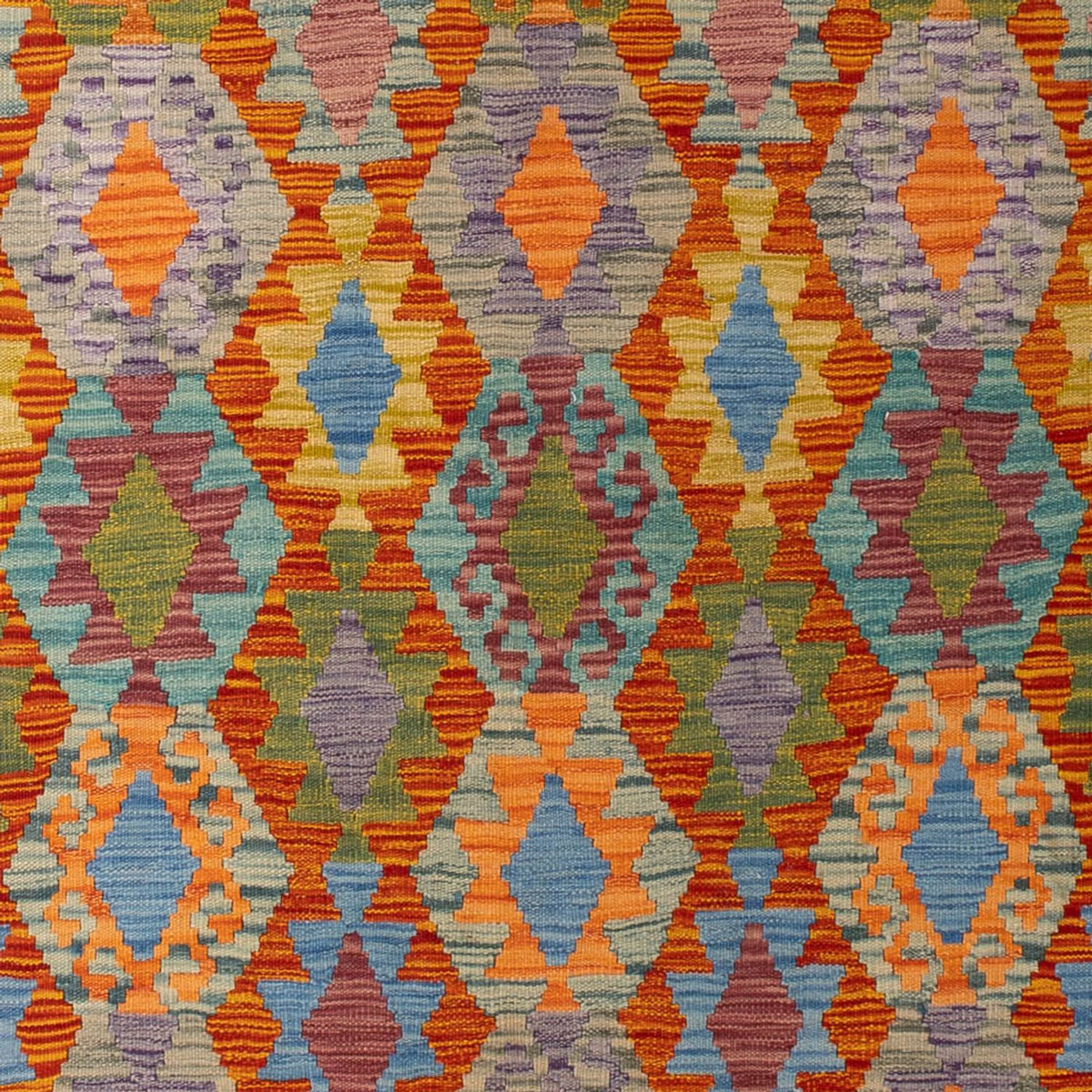 Kelim Carpet - Splash - 298 x 202 cm - flerfarvet