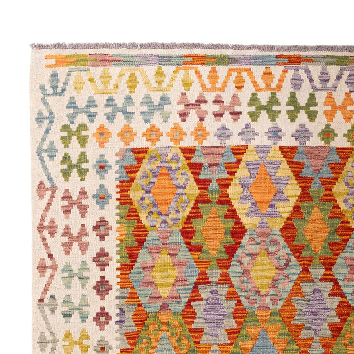 Kelim Carpet - Splash - 298 x 202 cm - flerfarvet