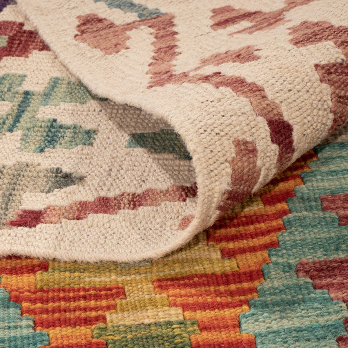 Kelim Carpet - Splash - 298 x 202 cm - flerfarvet