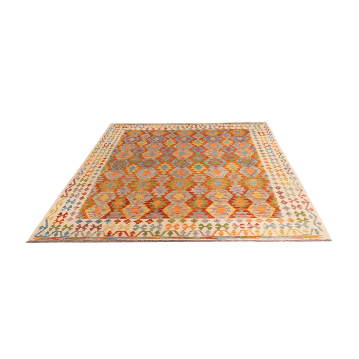 Kelim Carpet - Splash - 298 x 202 cm - flerfarvet
