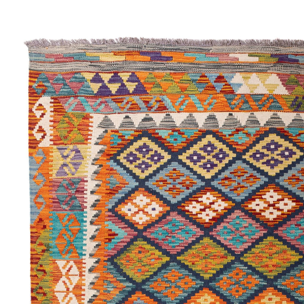 Kelim Carpet - Splash - 290 x 199 cm - flerfarvet