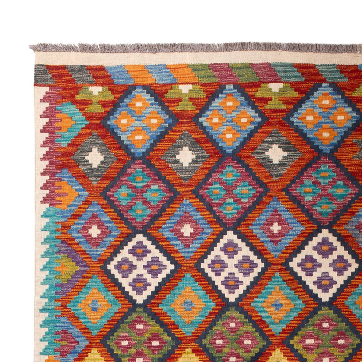 Kelim Carpet - Splash - 293 x 210 cm - flerfarvet