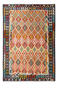 Kelim Carpet - Splash - 295 x 204 cm - flerfarvet