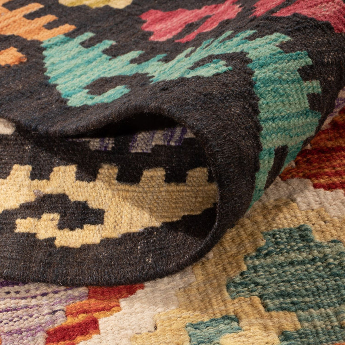 Kelim Carpet - Splash - 295 x 204 cm - flerfarvet