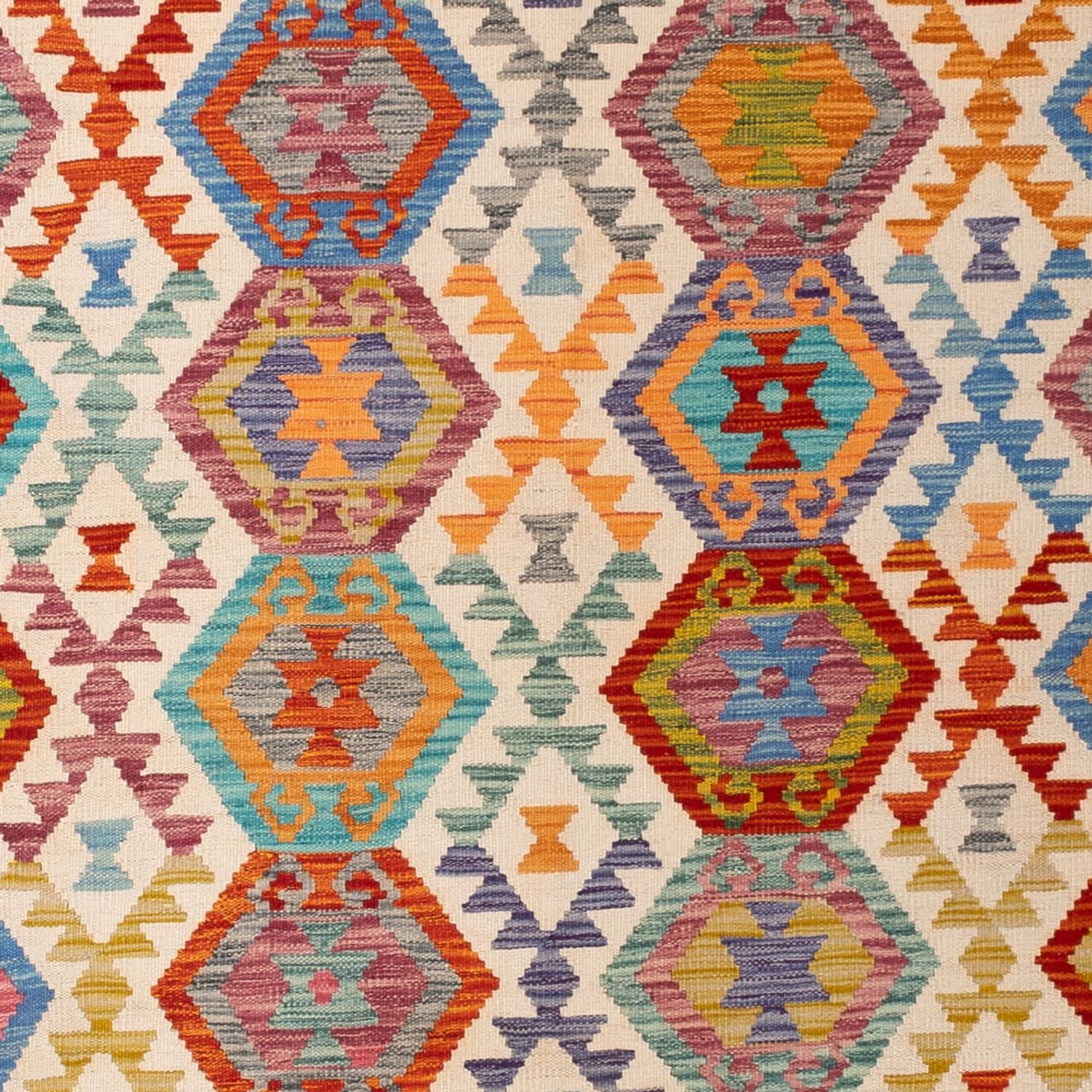 Kelim Carpet - Splash - 294 x 210 cm - flerfarvet