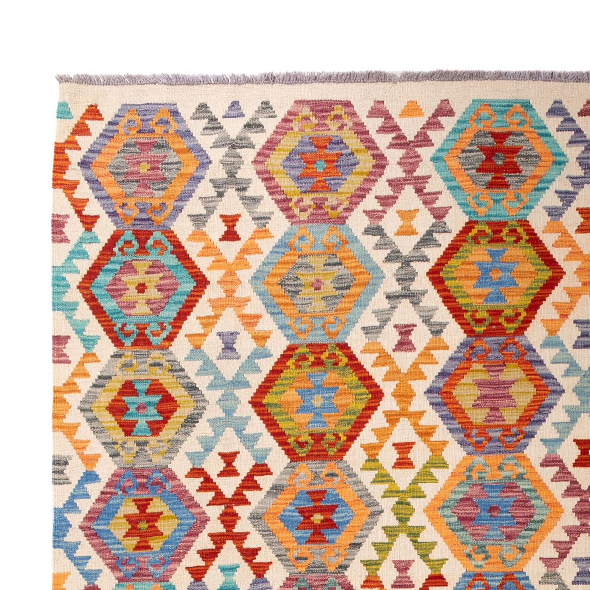 Kelim Carpet - Splash - 294 x 210 cm - flerfarvet