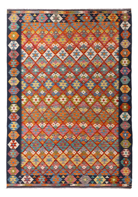 Kelim Carpet - Splash - 293 x 210 cm - flerfarvet