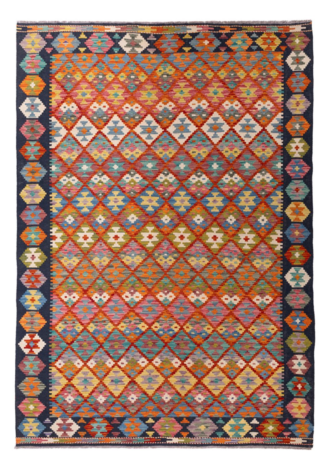 Kelim Carpet - Splash - 293 x 210 cm - flerfarvet