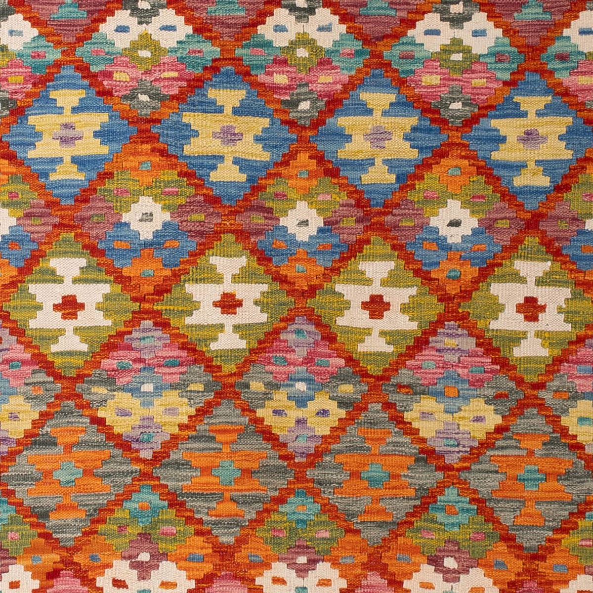 Kelim Carpet - Splash - 293 x 210 cm - flerfarvet