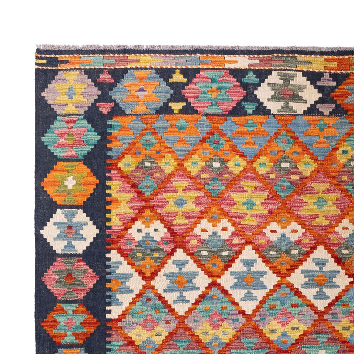 Kelim Carpet - Splash - 293 x 210 cm - flerfarvet