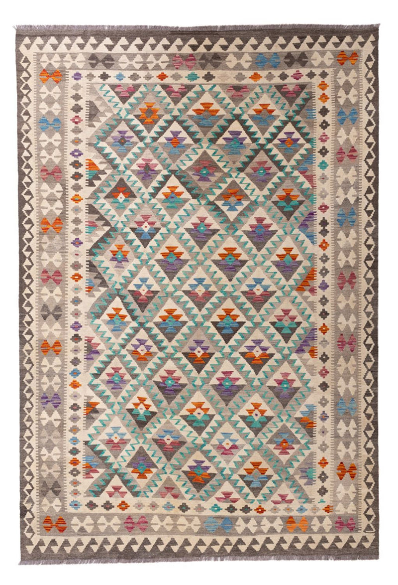 Kelim Carpet - Splash - 300 x 197 cm - flerfarvet