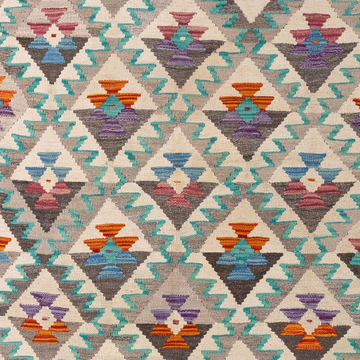 Kelim Carpet - Splash - 300 x 197 cm - flerfarvet