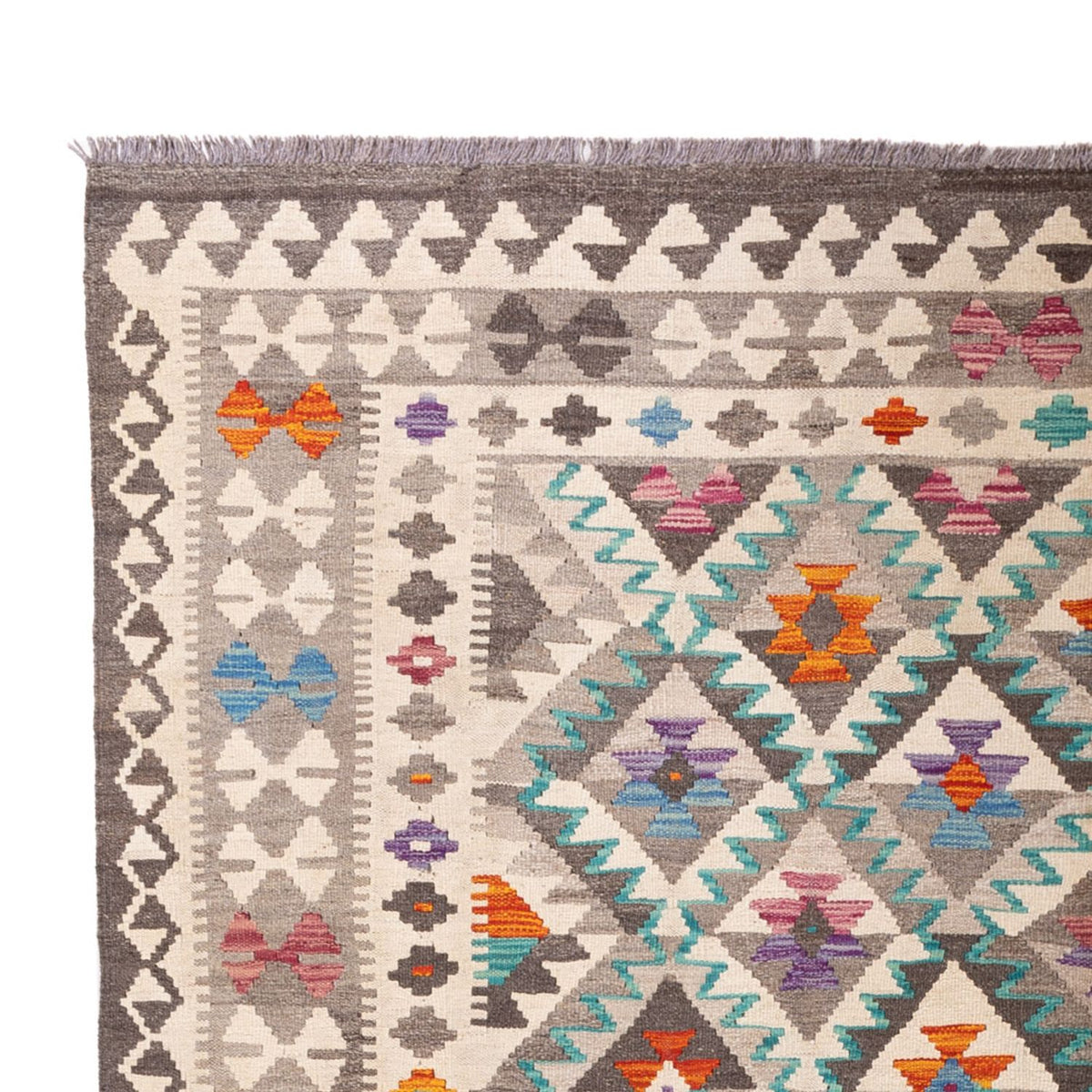 Kelim Carpet - Splash - 300 x 197 cm - flerfarvet