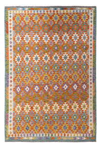 Kelim Carpet - Splash - 298 x 206 cm - flerfarvet