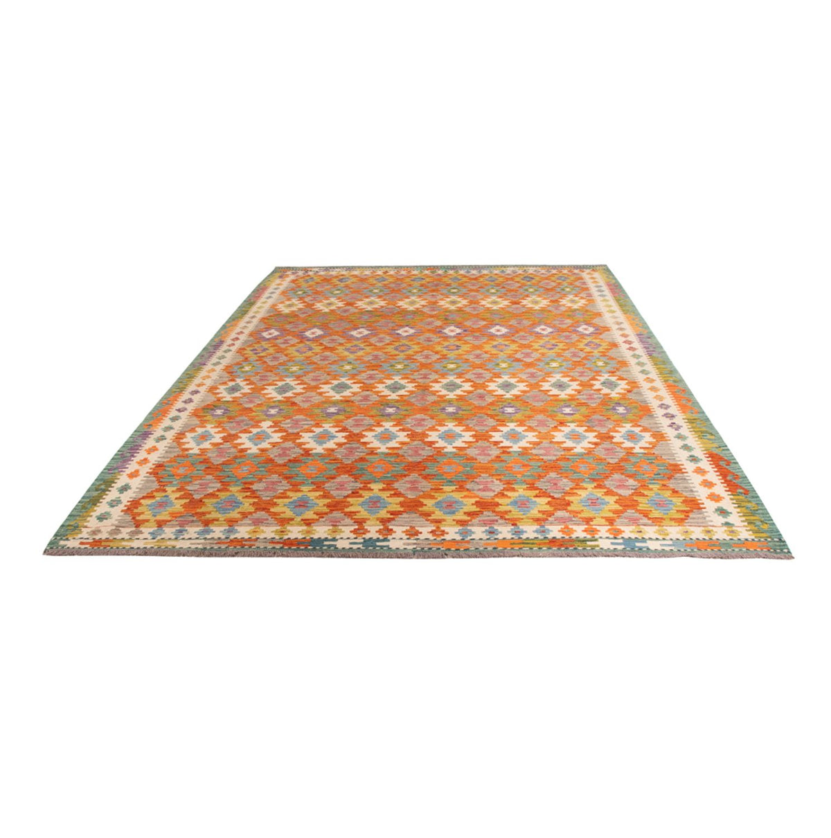 Kelim Carpet - Splash - 298 x 206 cm - flerfarvet