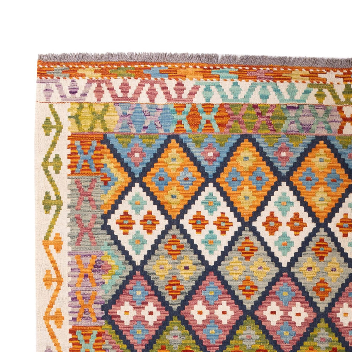 Kelim Carpet - Splash - 304 x 207 cm - flerfarvet