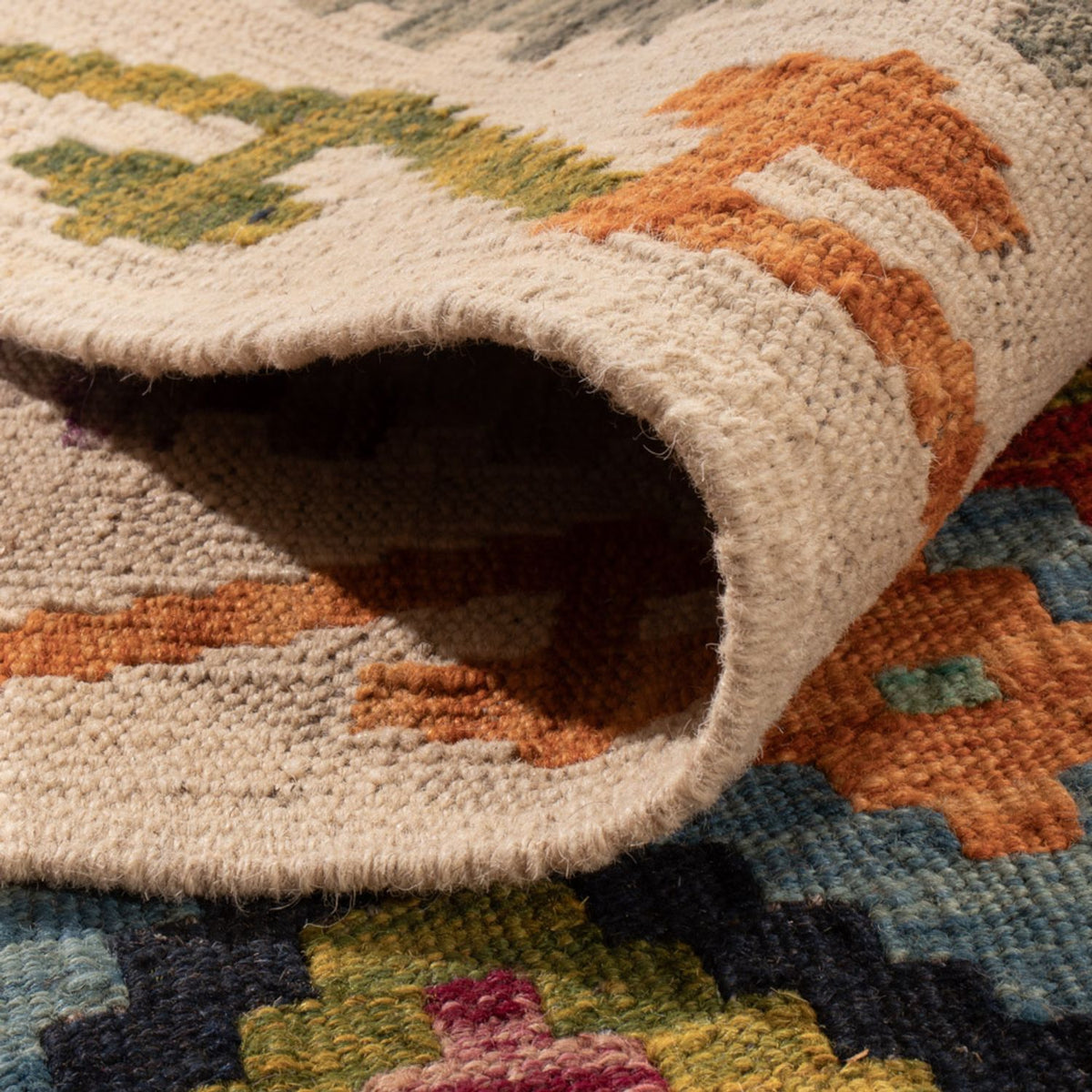 Kelim Carpet - Splash - 304 x 207 cm - flerfarvet