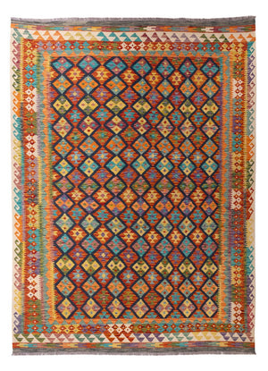 Kelim Carpet - Splash - 295 x 207 cm - flerfarvet