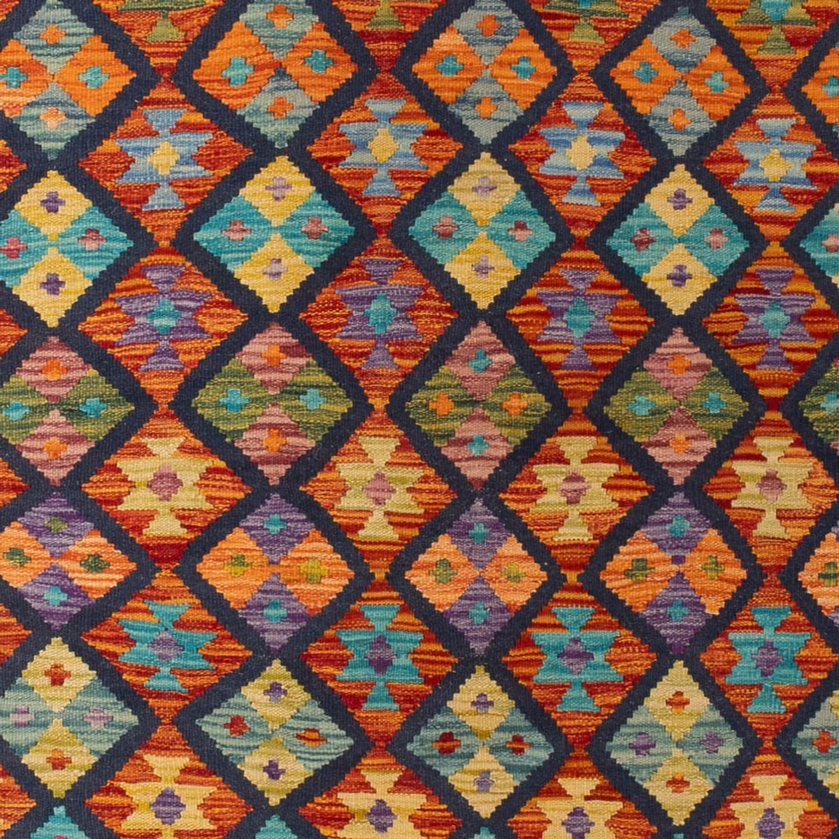 Kelim Carpet - Splash - 295 x 207 cm - flerfarvet