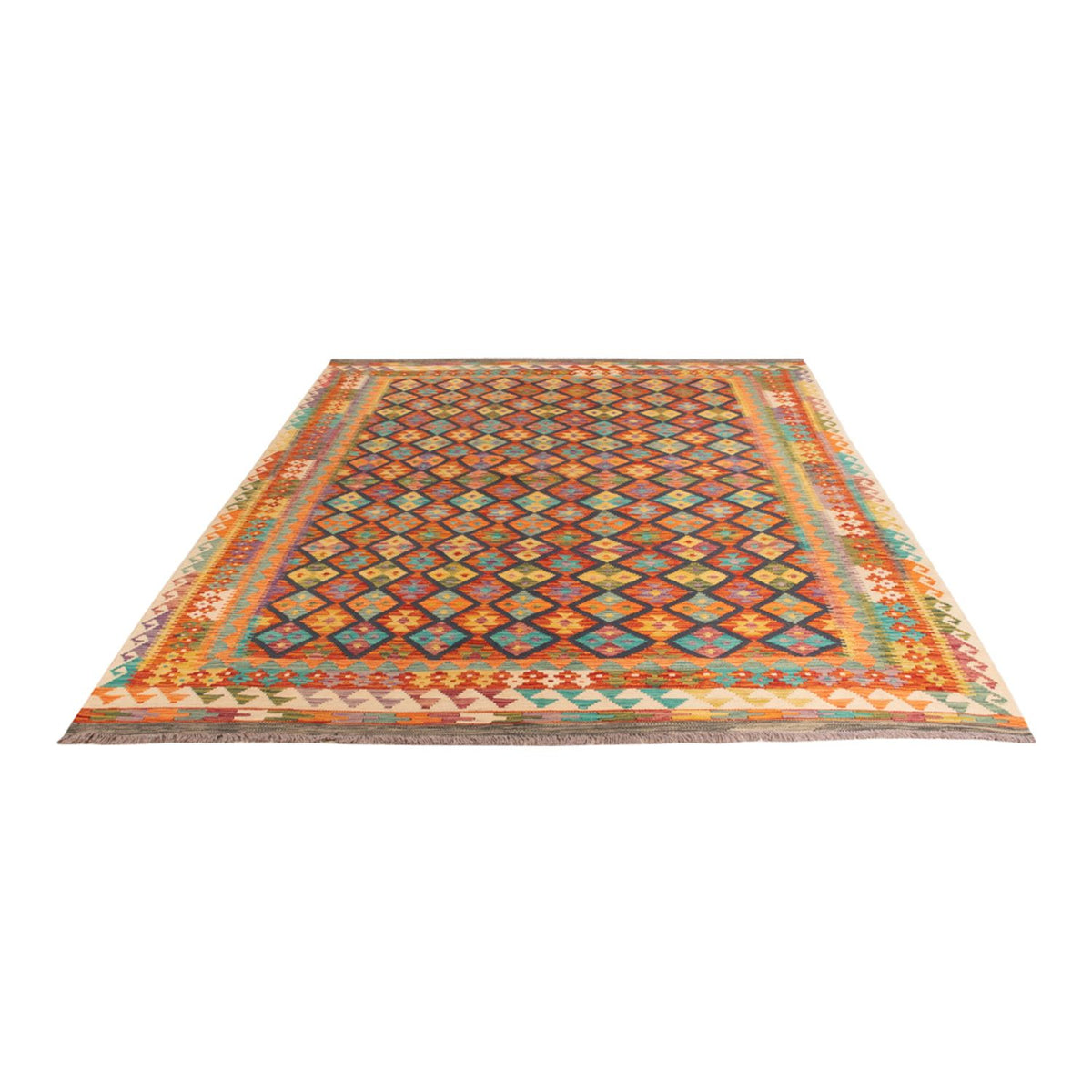 Kelim Carpet - Splash - 295 x 207 cm - flerfarvet