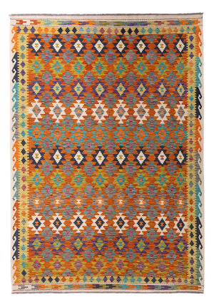 Kelim Carpet - Splash - 290 x 200 cm - flerfarvet