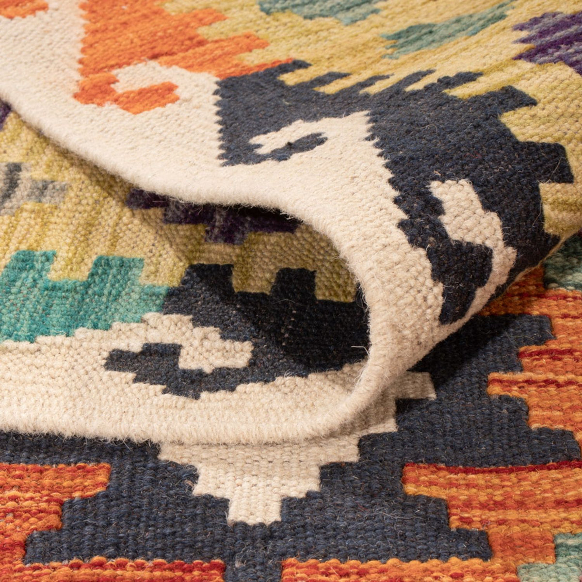 Kelim Carpet - Splash - 290 x 200 cm - flerfarvet