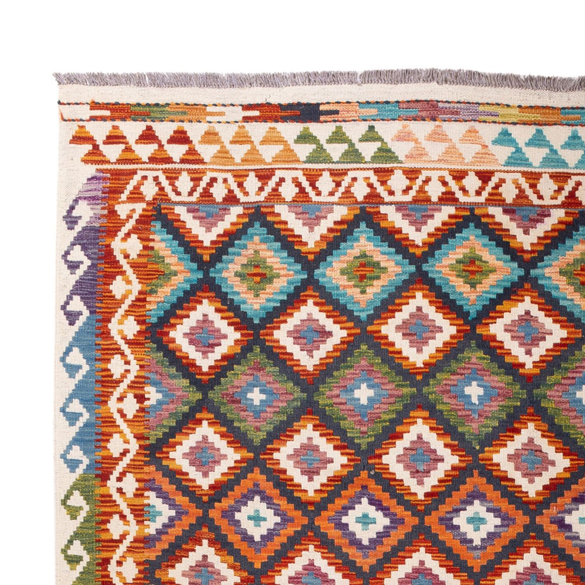 Kelim Carpet - Splash - 282 x 201 cm - flerfarvet