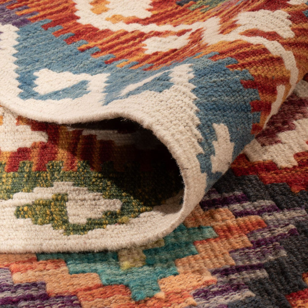 Kelim Carpet - Splash - 282 x 201 cm - flerfarvet