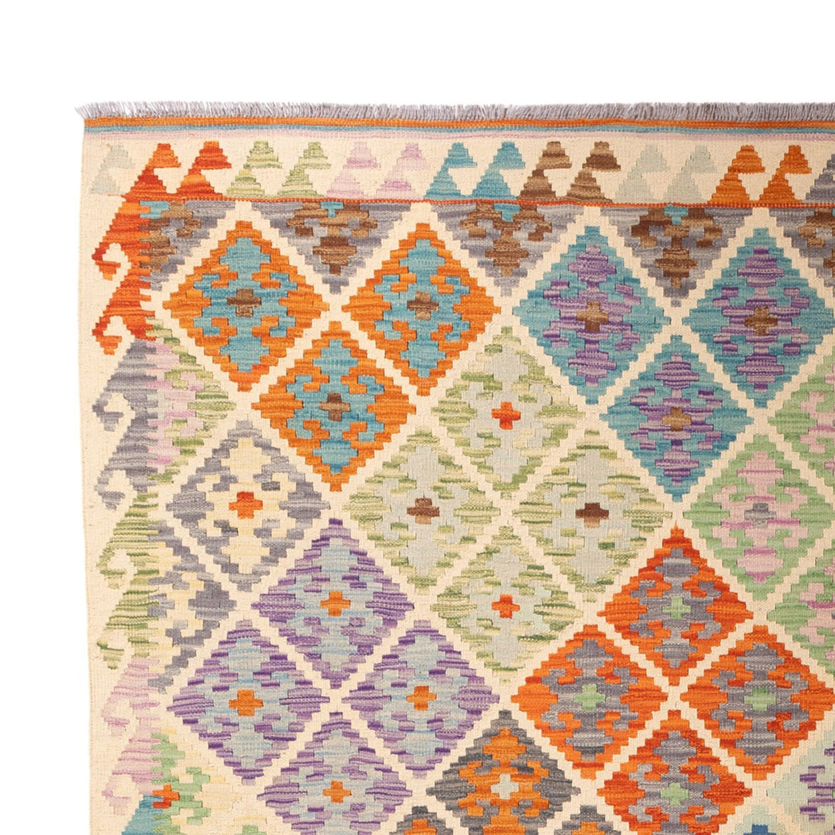 Kelim Carpet - Splash - 303 x 210 cm - flerfarvet