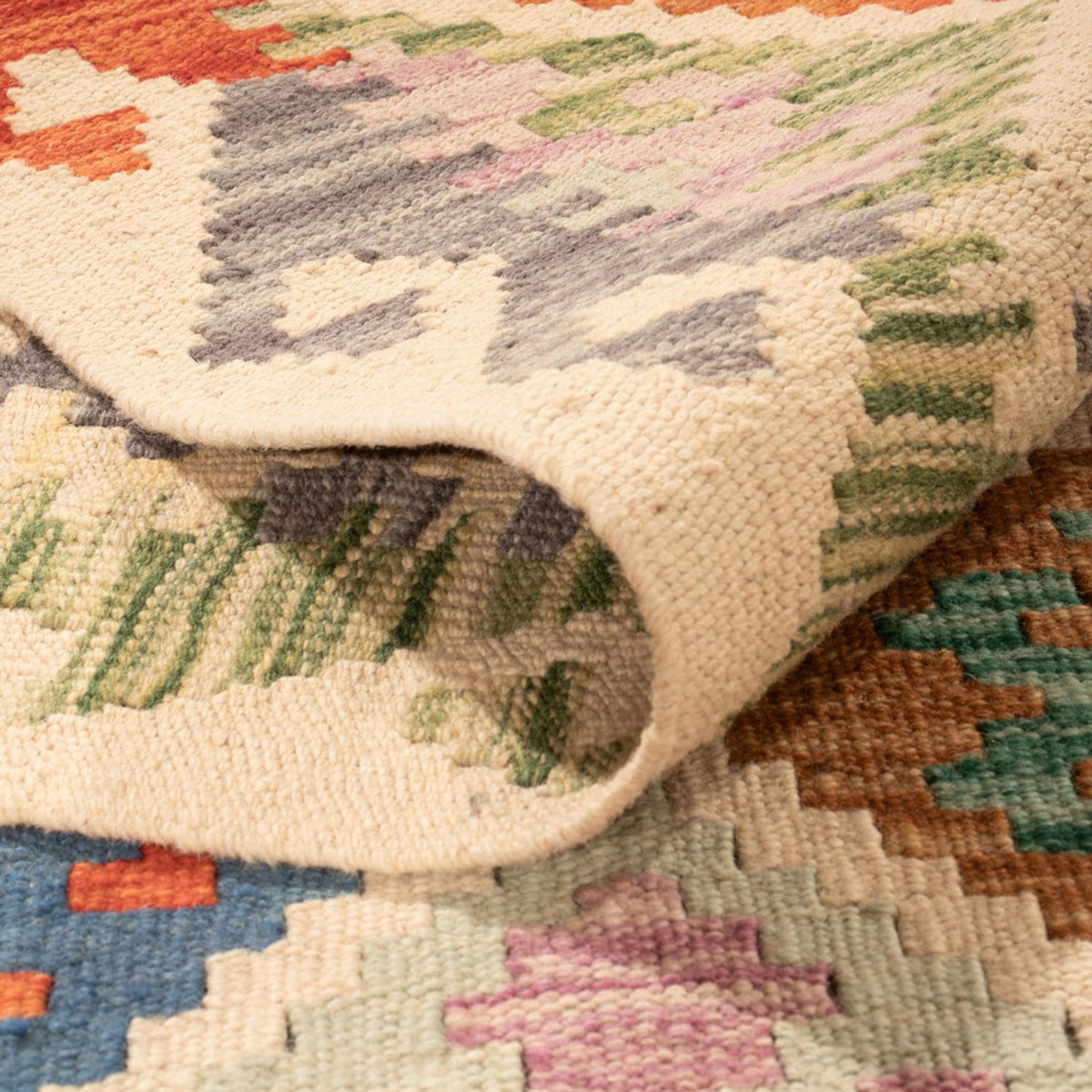 Kelim Carpet - Splash - 303 x 210 cm - flerfarvet