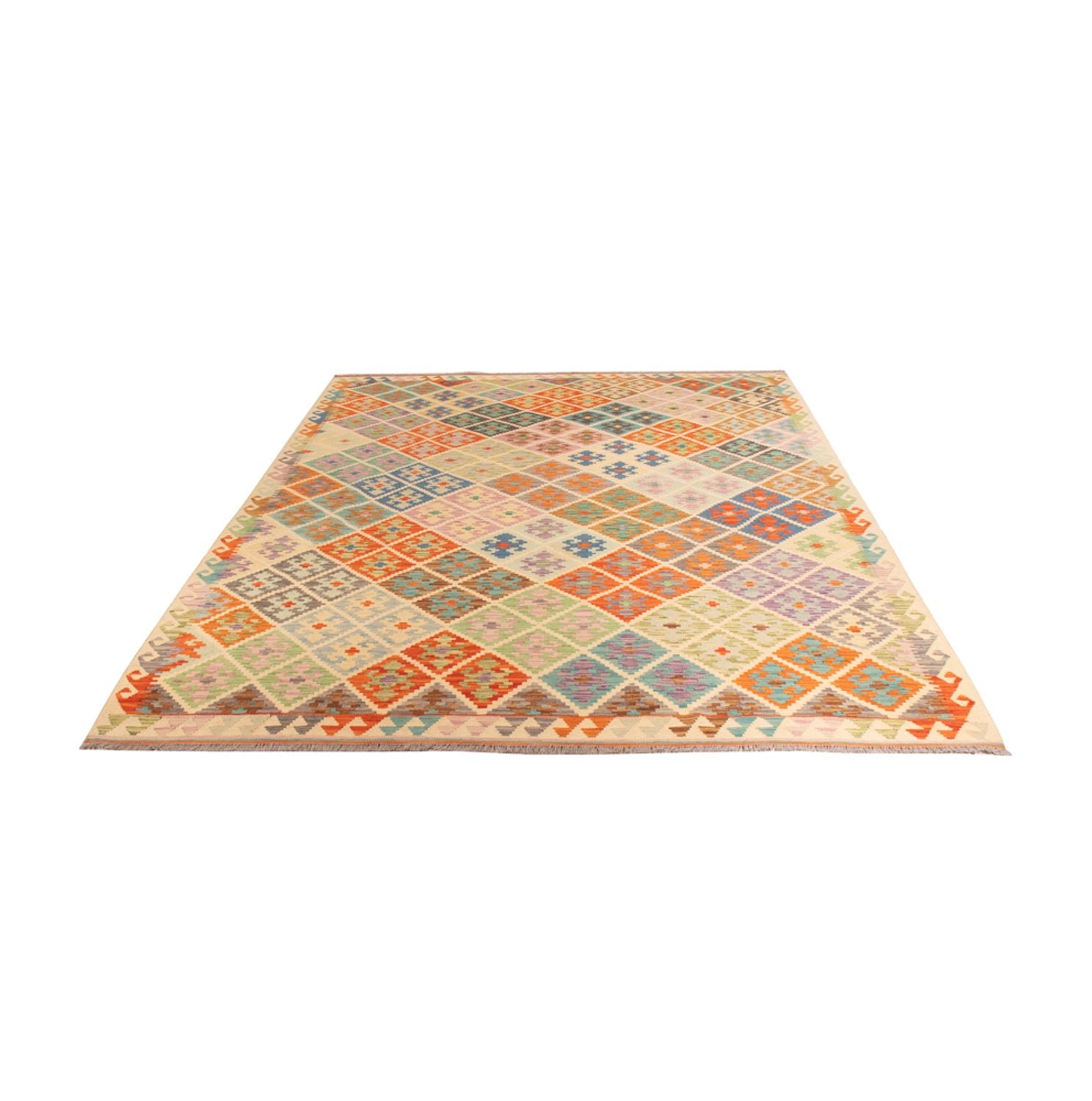 Kelim Carpet - Splash - 303 x 210 cm - flerfarvet