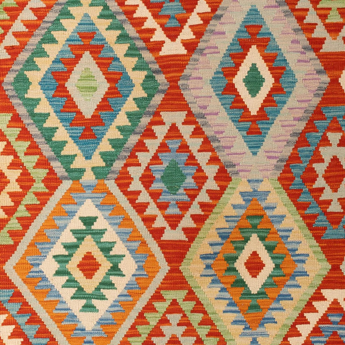 Kelim Carpet - Splash - 295 x 207 cm - flerfarvet