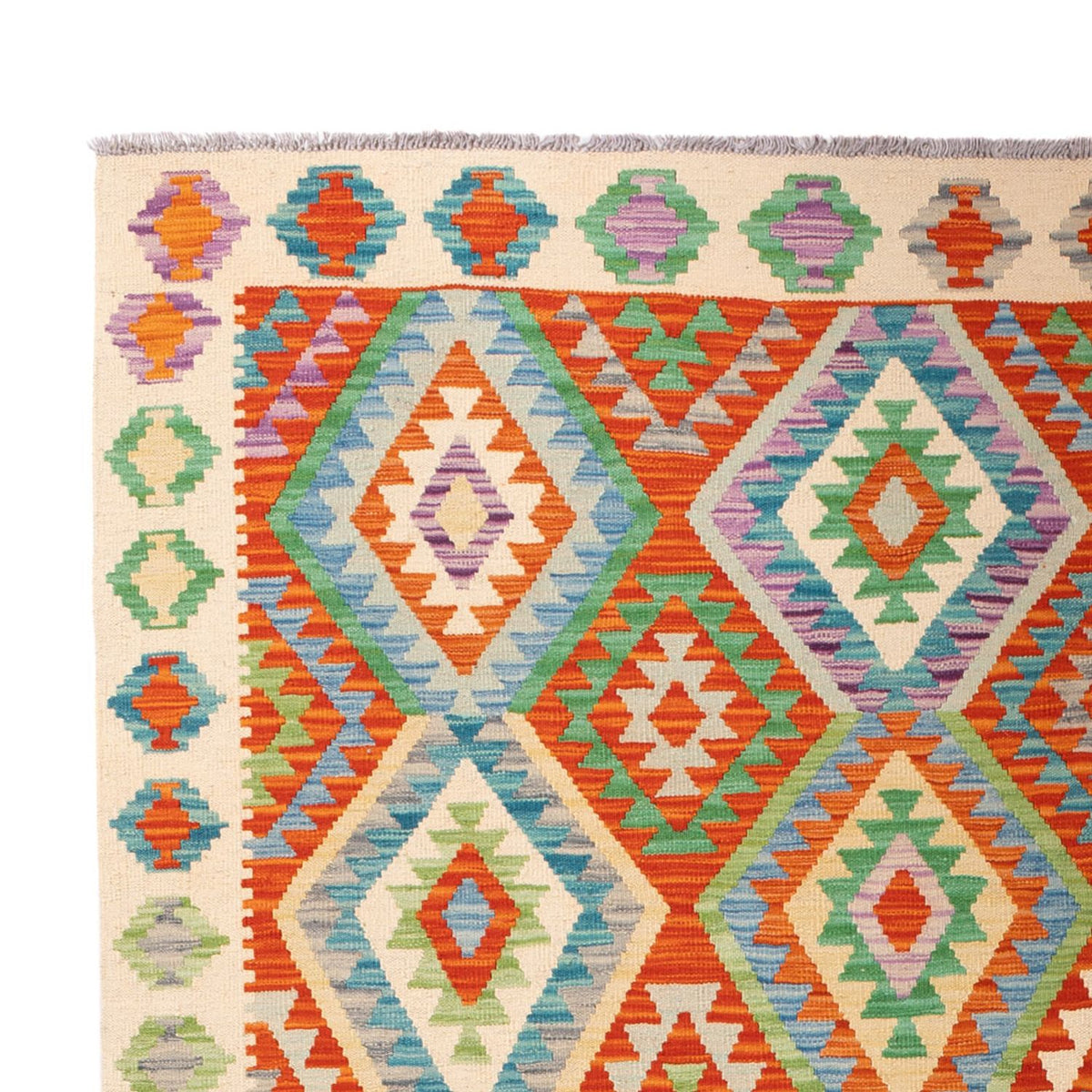 Kelim Carpet - Splash - 295 x 207 cm - flerfarvet