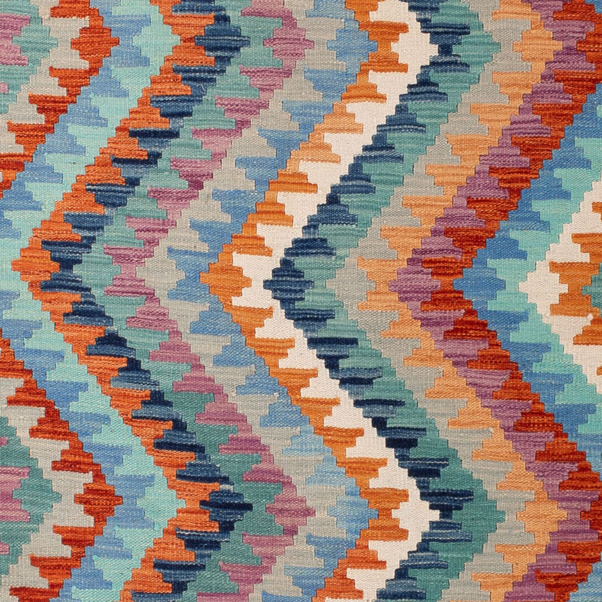 Kelim Carpet - Splash - 298 x 199 cm - flerfarvet