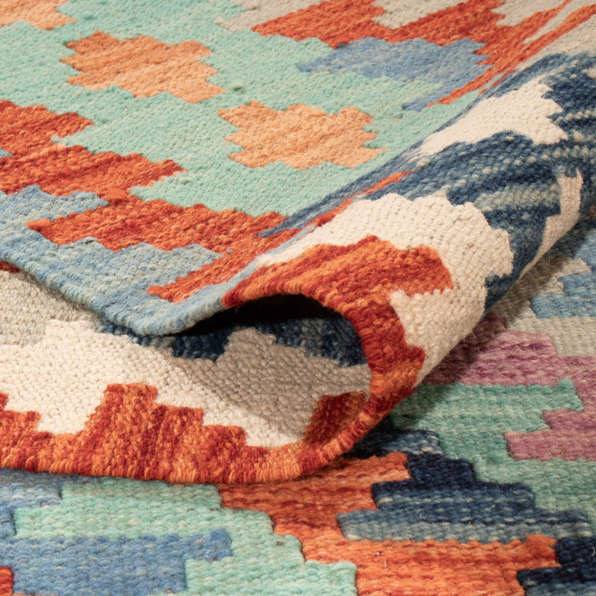 Kelim Carpet - Splash - 298 x 199 cm - flerfarvet