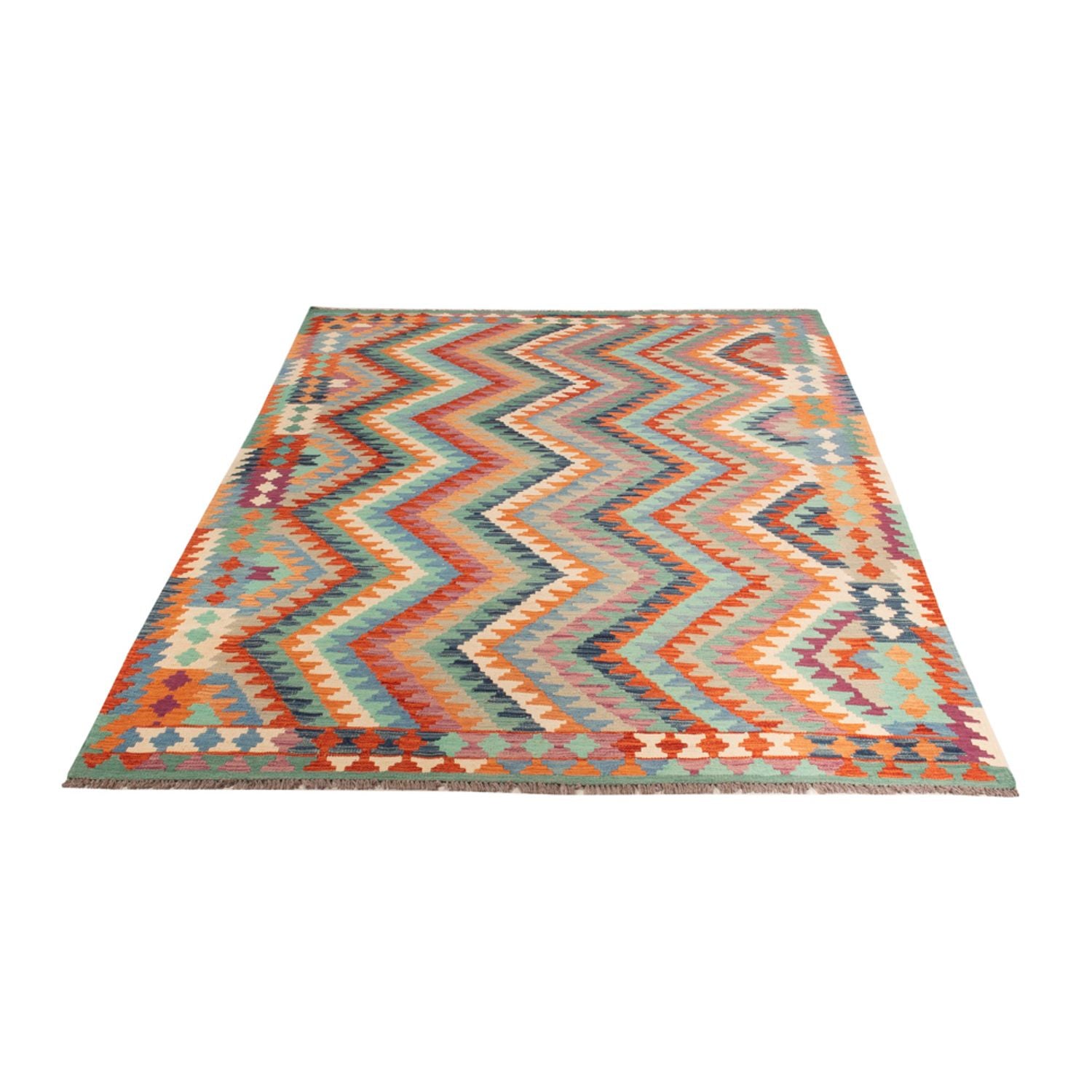 Kelim Carpet - Splash - 298 x 199 cm - flerfarvet