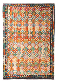 Kelim Carpet - Splash - 306 x 201 cm - flerfarvet