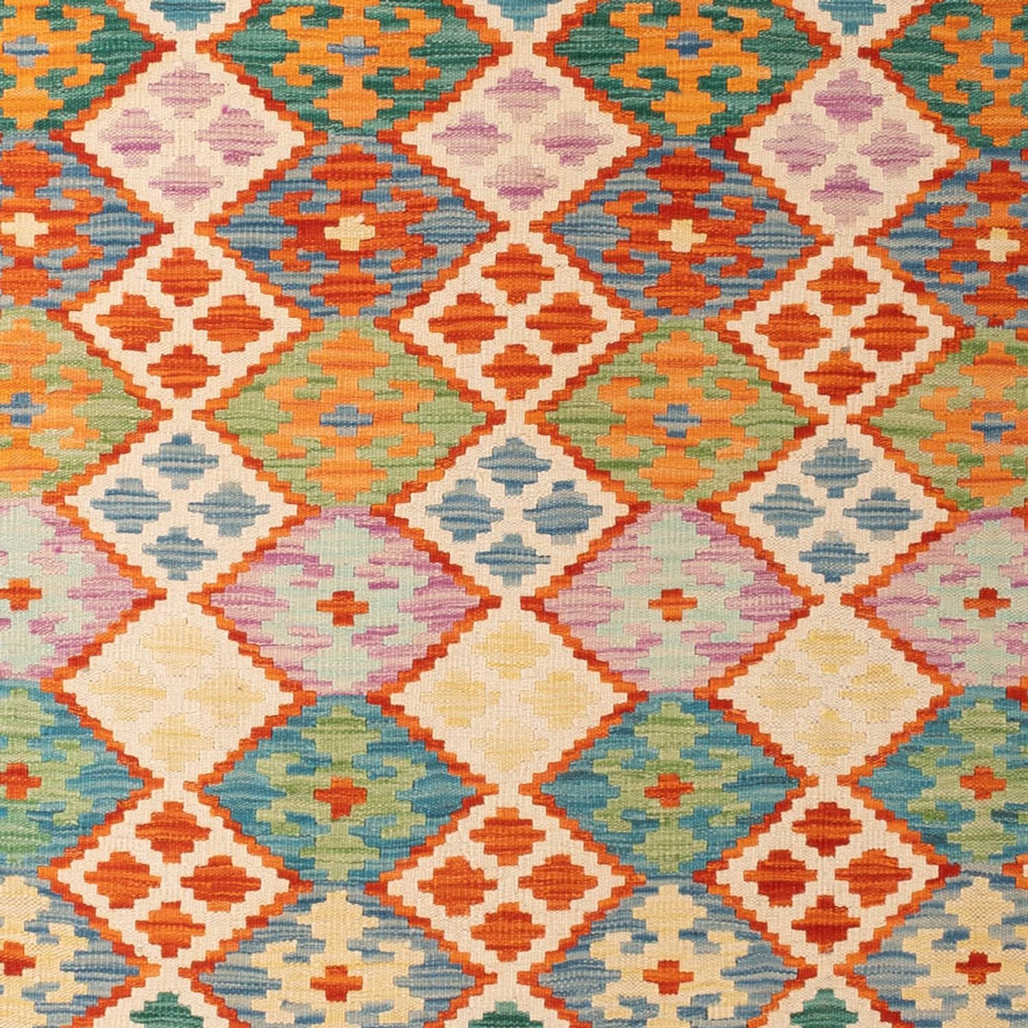 Kelim Carpet - Splash - 306 x 201 cm - flerfarvet