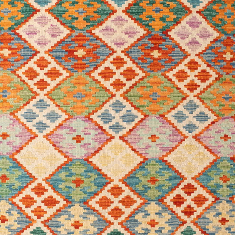 Kelim Carpet - Splash - 306 x 201 cm - flerfarvet