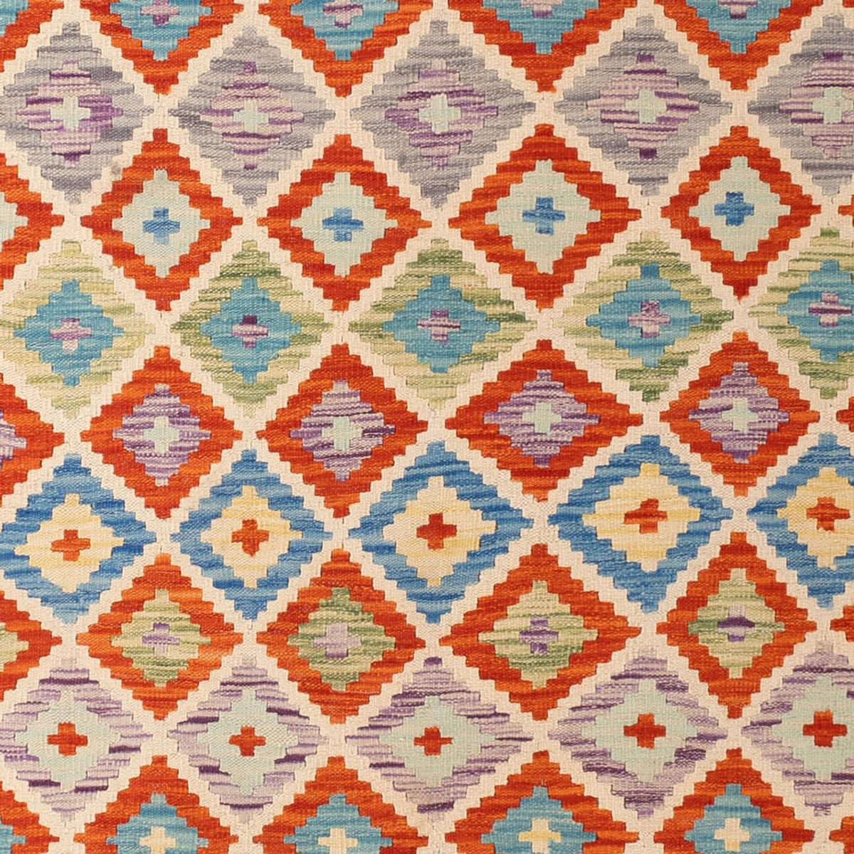 Kelim Carpet - Splash - 298 x 208 cm - flerfarvet