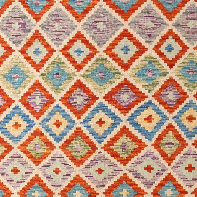 Kelim Carpet - Splash - 298 x 208 cm - flerfarvet
