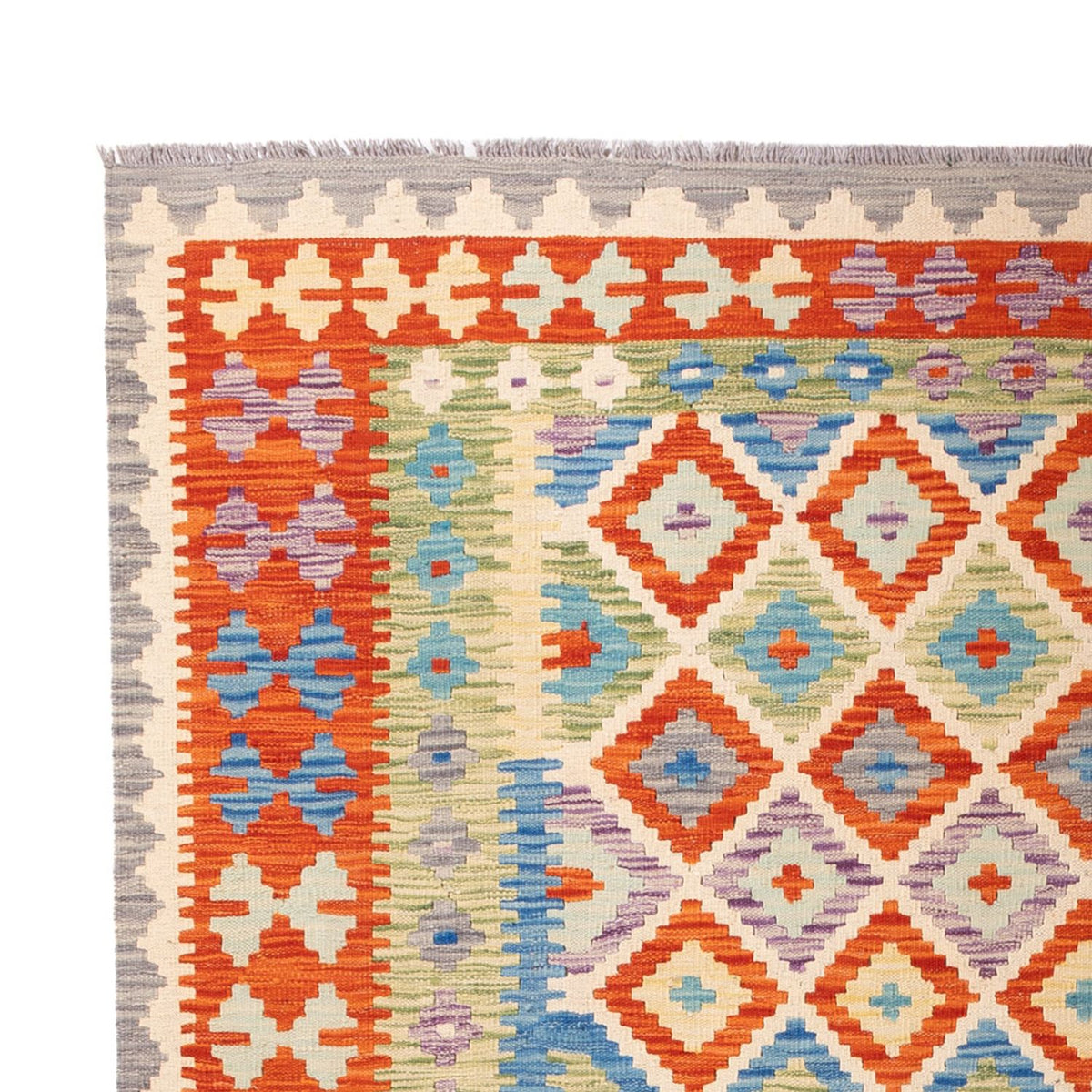 Kelim Carpet - Splash - 298 x 208 cm - flerfarvet