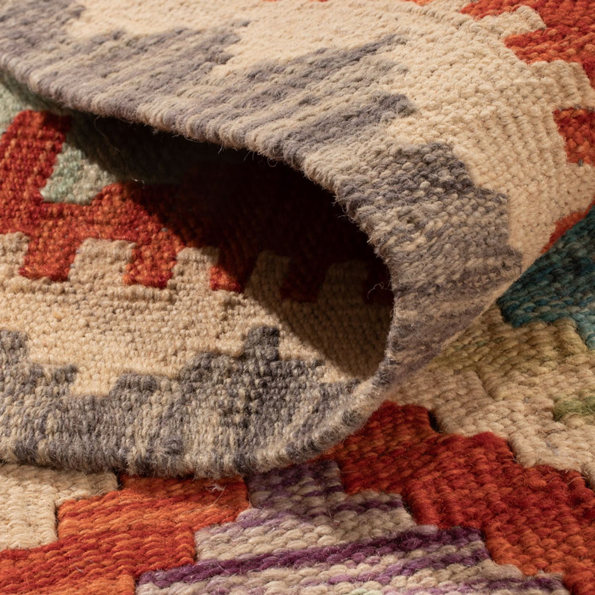 Kelim Carpet - Splash - 298 x 208 cm - flerfarvet