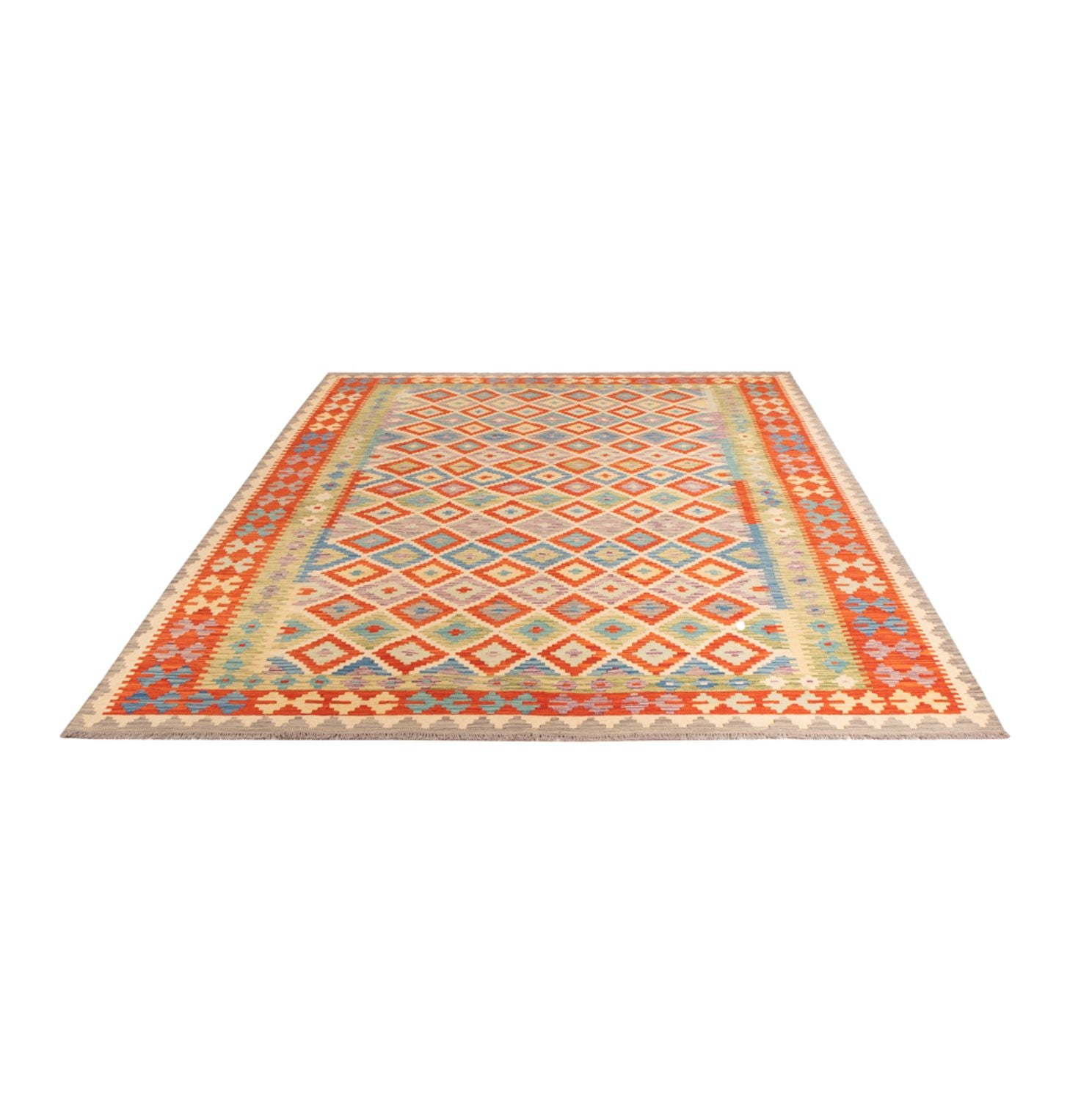 Kelim Carpet - Splash - 298 x 208 cm - flerfarvet