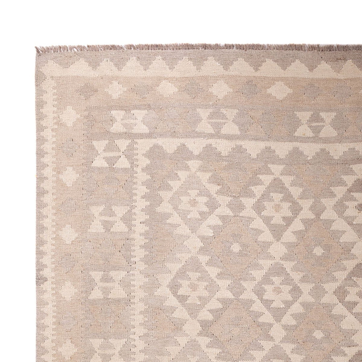 Kelim Carpet - Splash - 301 x 210 cm - lysegrå