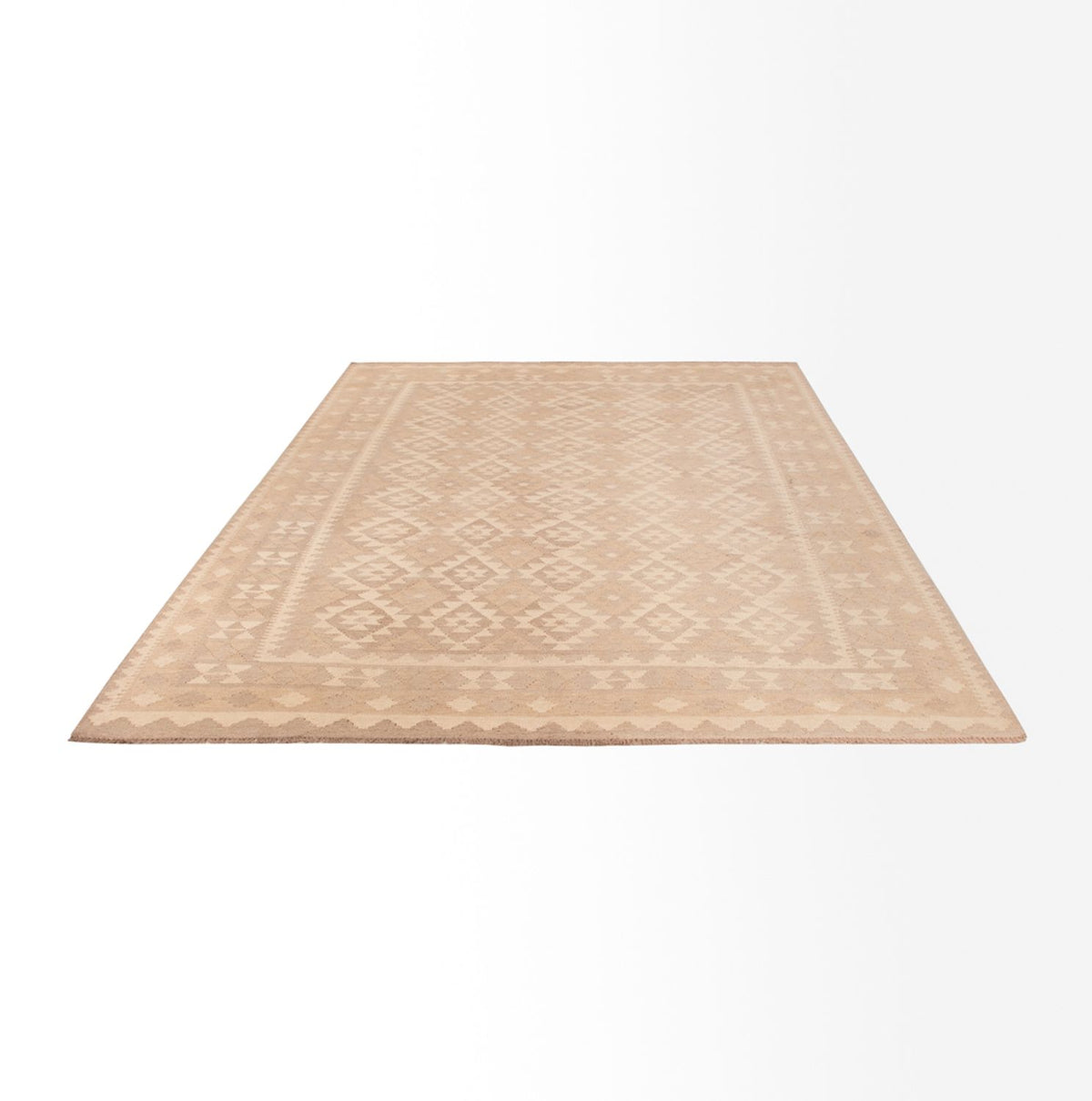 Kelim Carpet - Splash - 301 x 210 cm - lysegrå