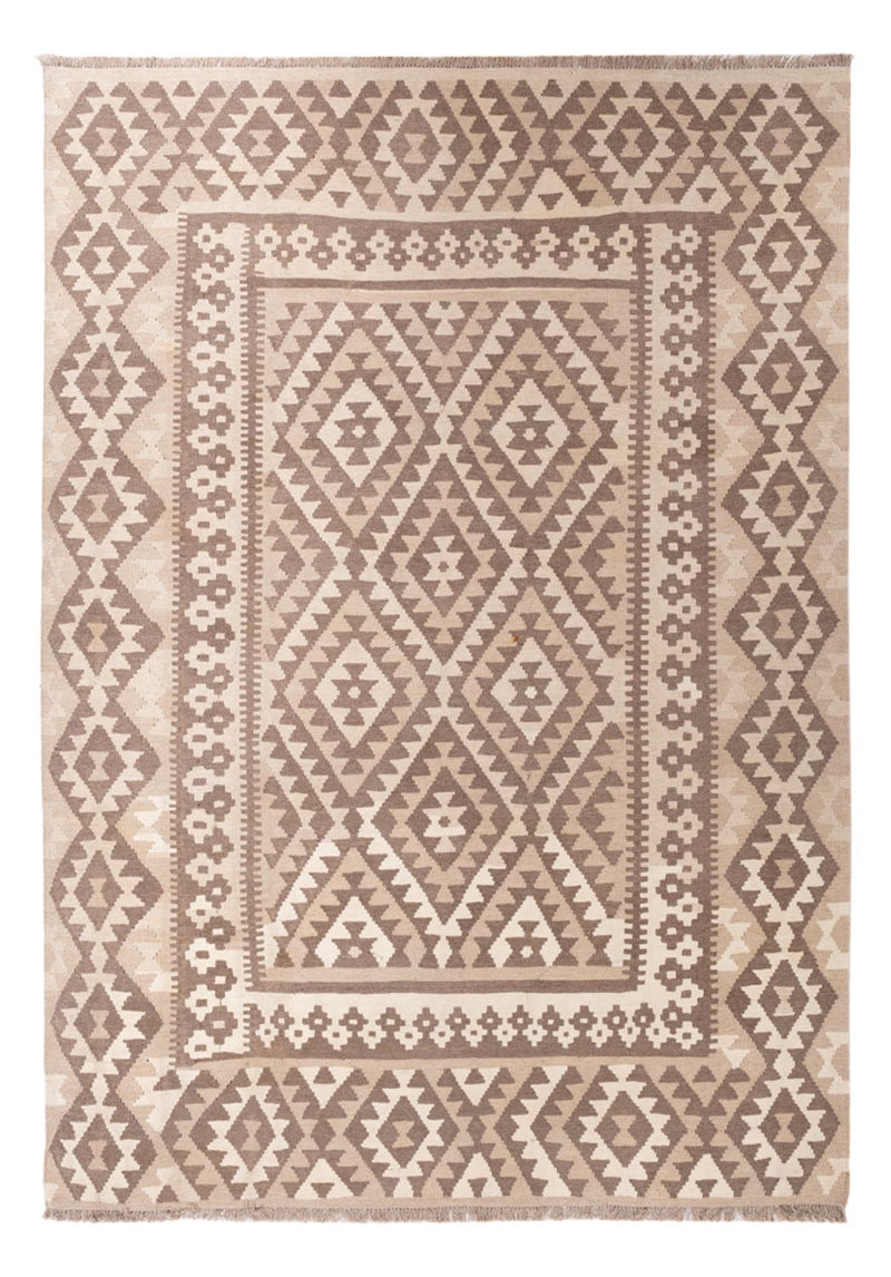 Kelim Carpet - Splash - 287 x 202 cm - lysegrå